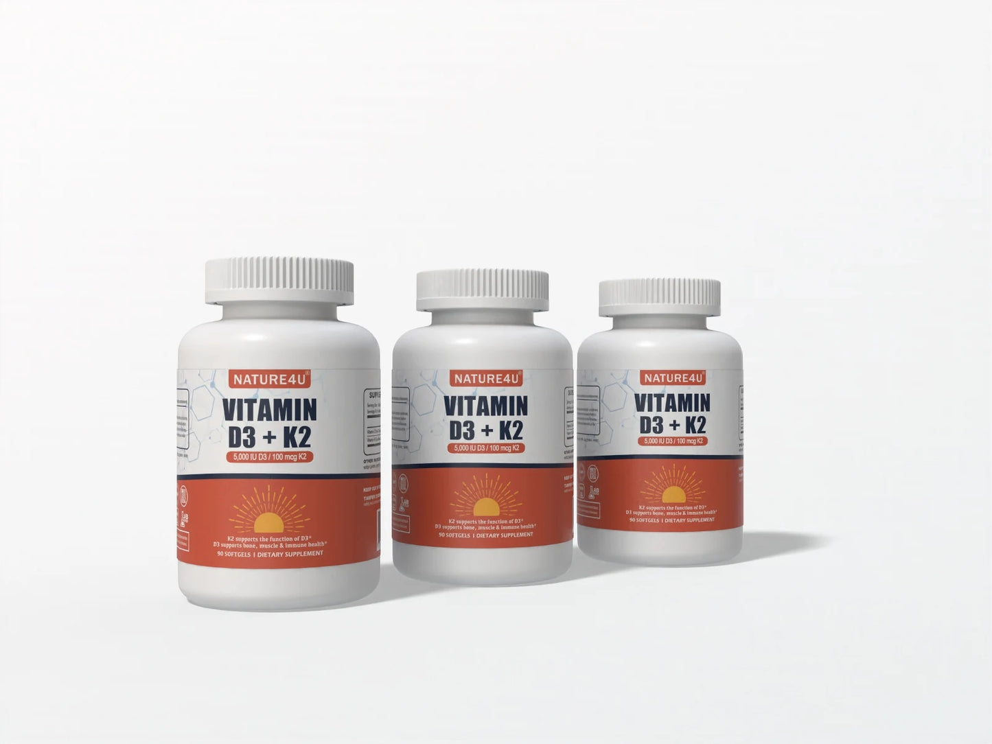 Vitamin D3 K2, 2 in 1 VIT D3 and K2 Supplement
