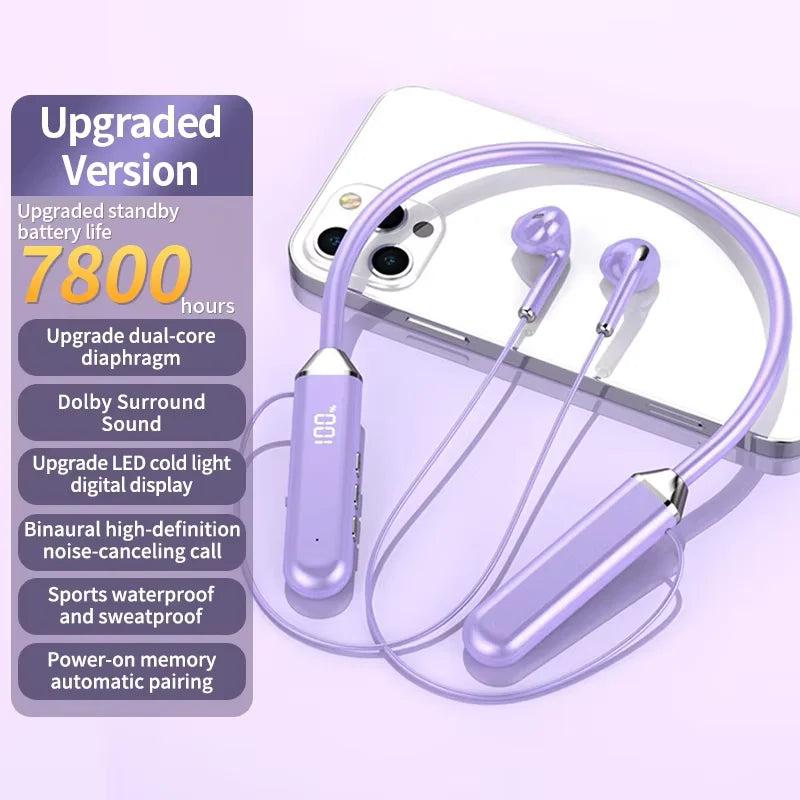 Wireless Headphone Neckband Earphone audiphones Bluetooth