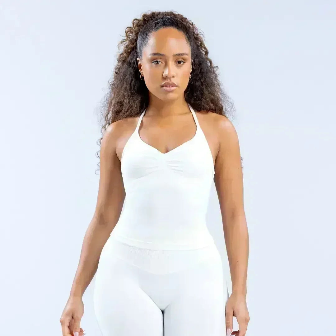 Yoga 2-piece Lace-up Tops and Shorts