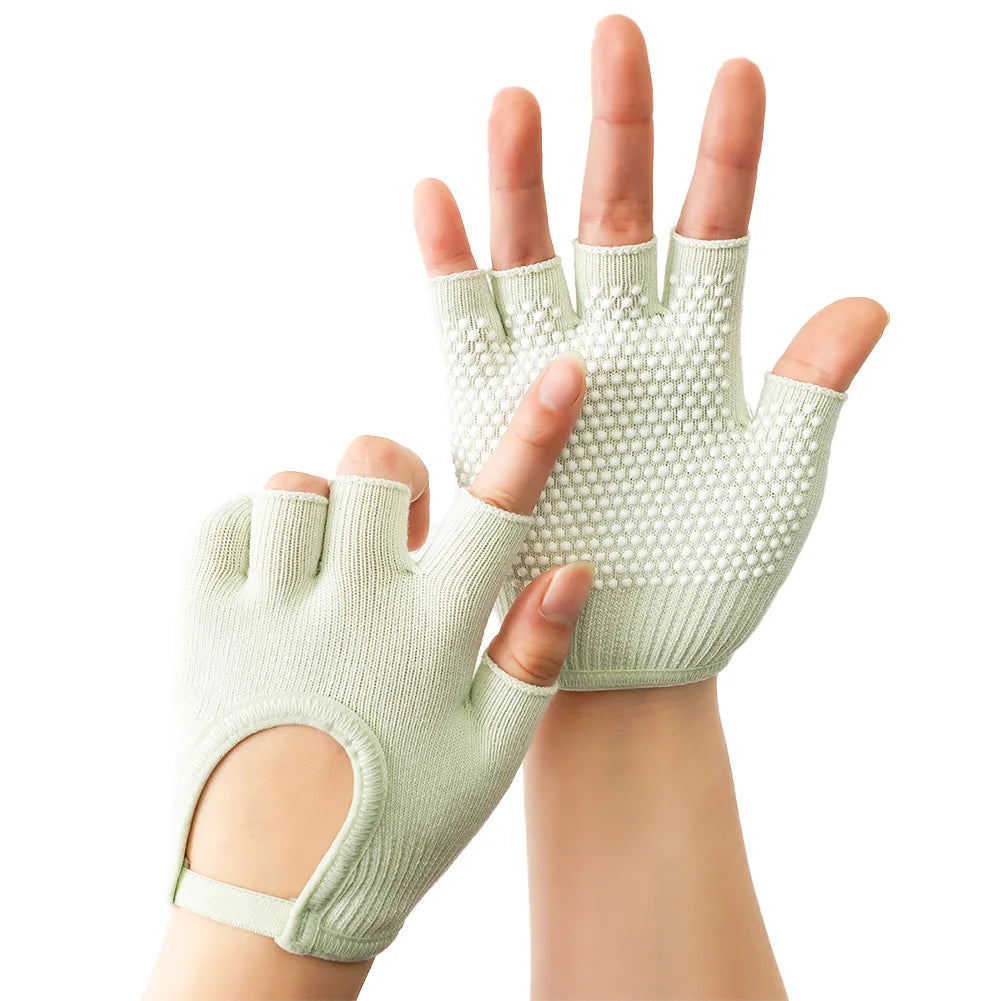 1Pair Half Finger Yoga Gloves, Cycling Gloves