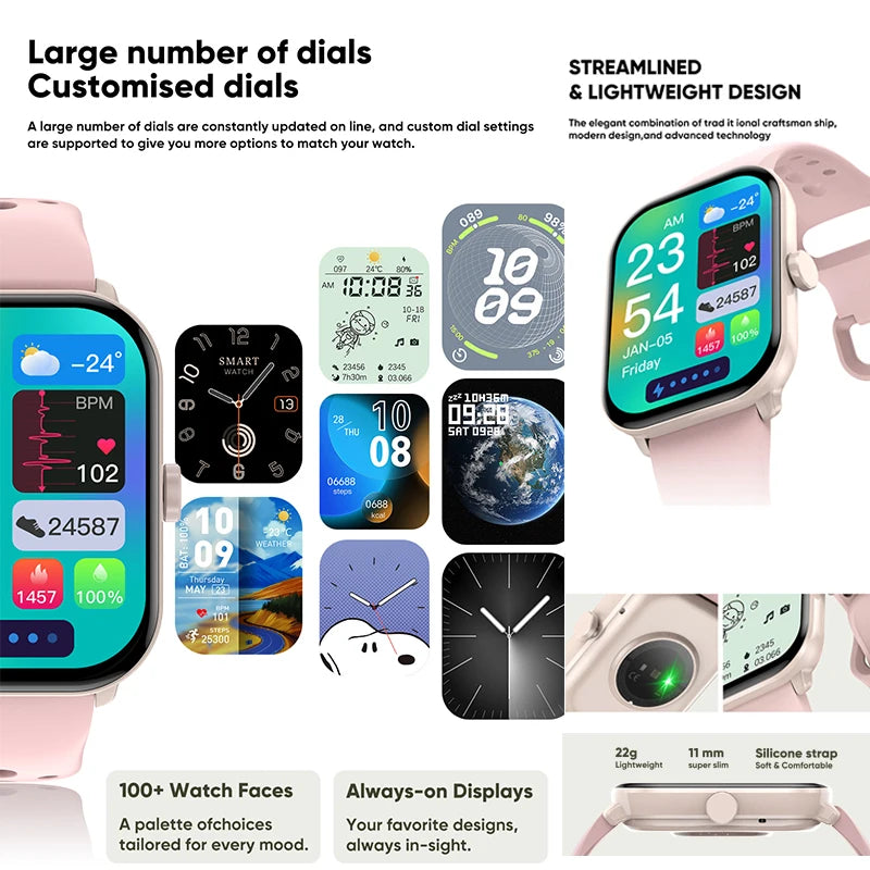 Men Women Waterproof Sports Smart Watch