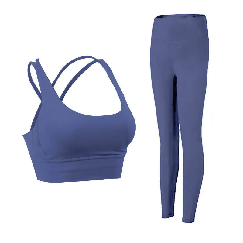 2 Piece Yoga Push Up Sports Bra Leggings Suit