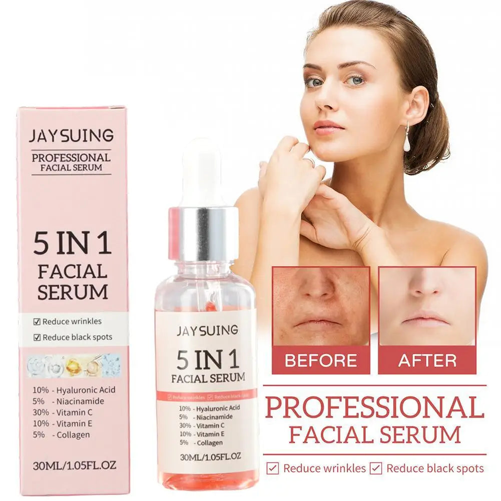 1/3/5/10Pcs 5 In 1 Facial Serum Hyaluronic Acid Vitamin C Niacinamide Skin Care