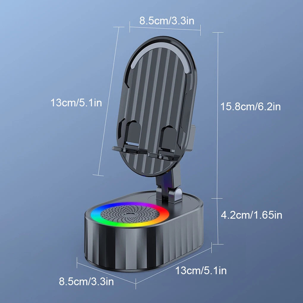 5 in 1 Induction Speaker Phone Stand Wireless Bluetooth Speaker