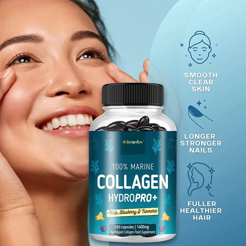Powerful Collagen - With Hyaluronic Acid, Biotin & Blueberry