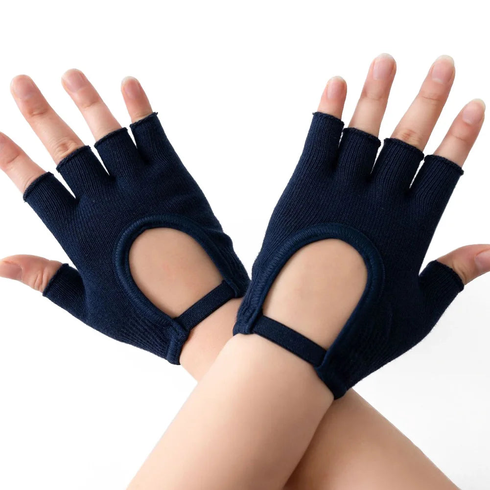 1Pair Half Finger Yoga Gloves, Cycling Gloves