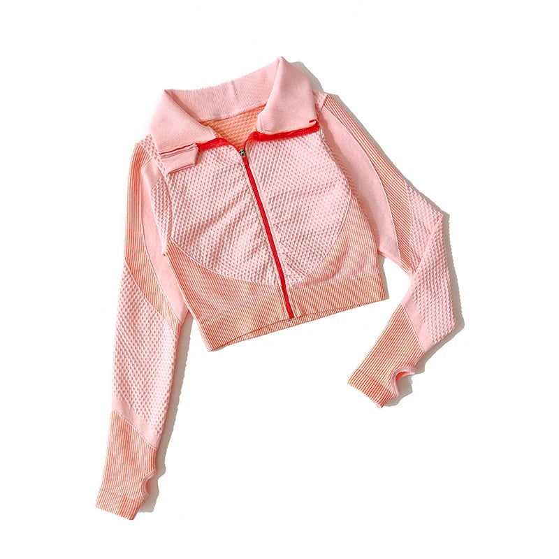 Yoga-Top Vital Seamless Zipper Long Sleeve
