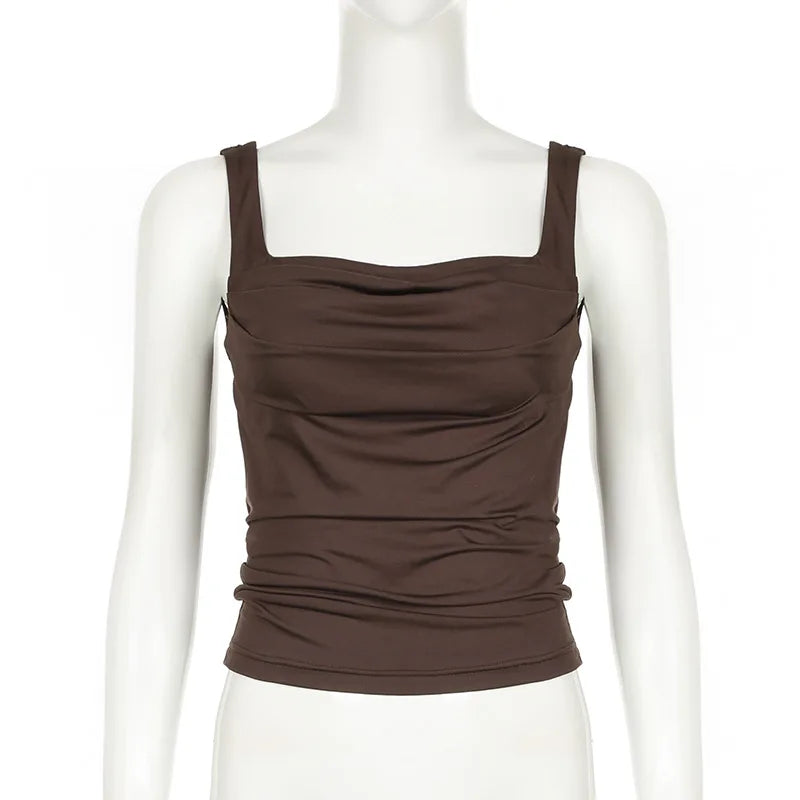 Tank Tops Sexy Backless Streetwear Casual Slim Sleeveless Camisole