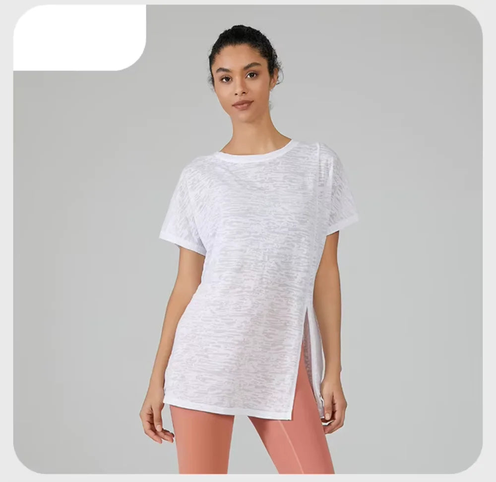 Yoga Shirts & Blouses. Short Sleeve Workout Sporty Woman Top