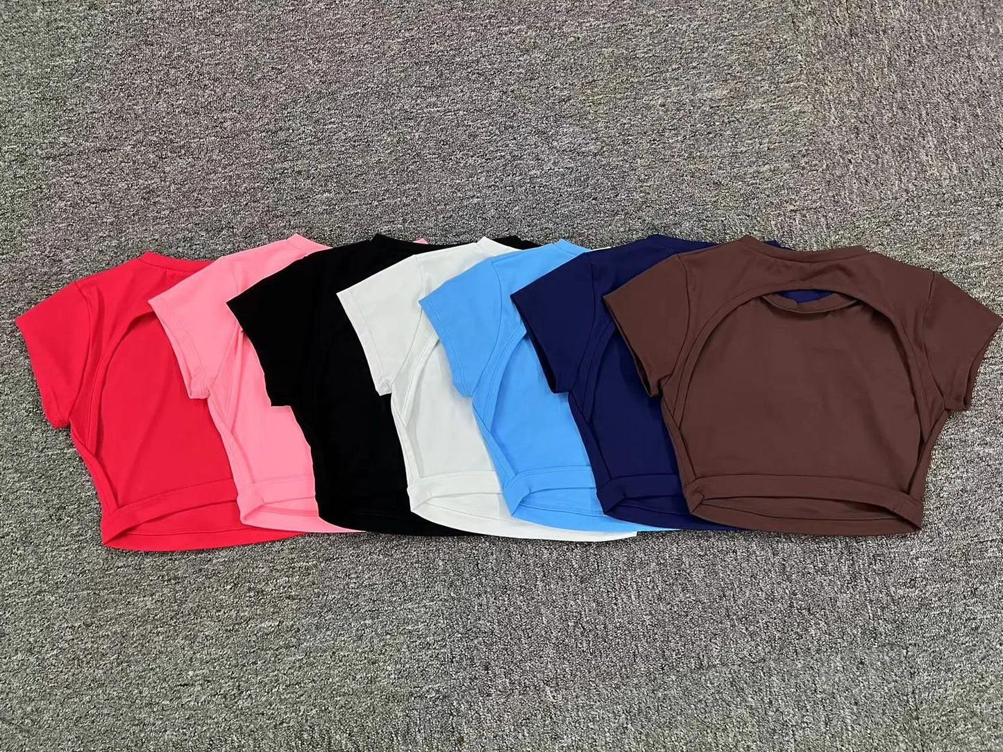 Breathable Workout Tops Backless Yoga Crop Tops