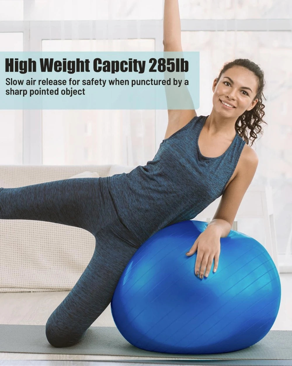 Yoga Ball Workout Ball, Explosion-proof Anti-Slip Stability Ball
