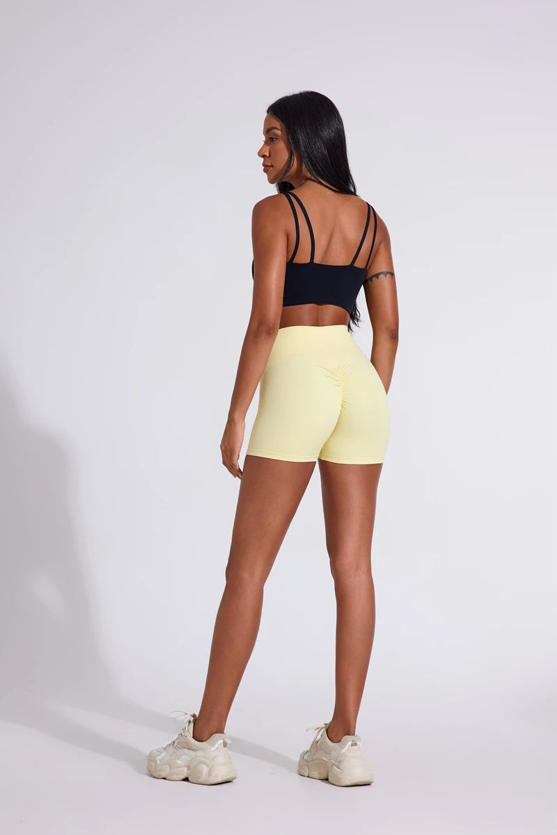 Women's sports shorts high elasticity tight fitting high waist and buttocks