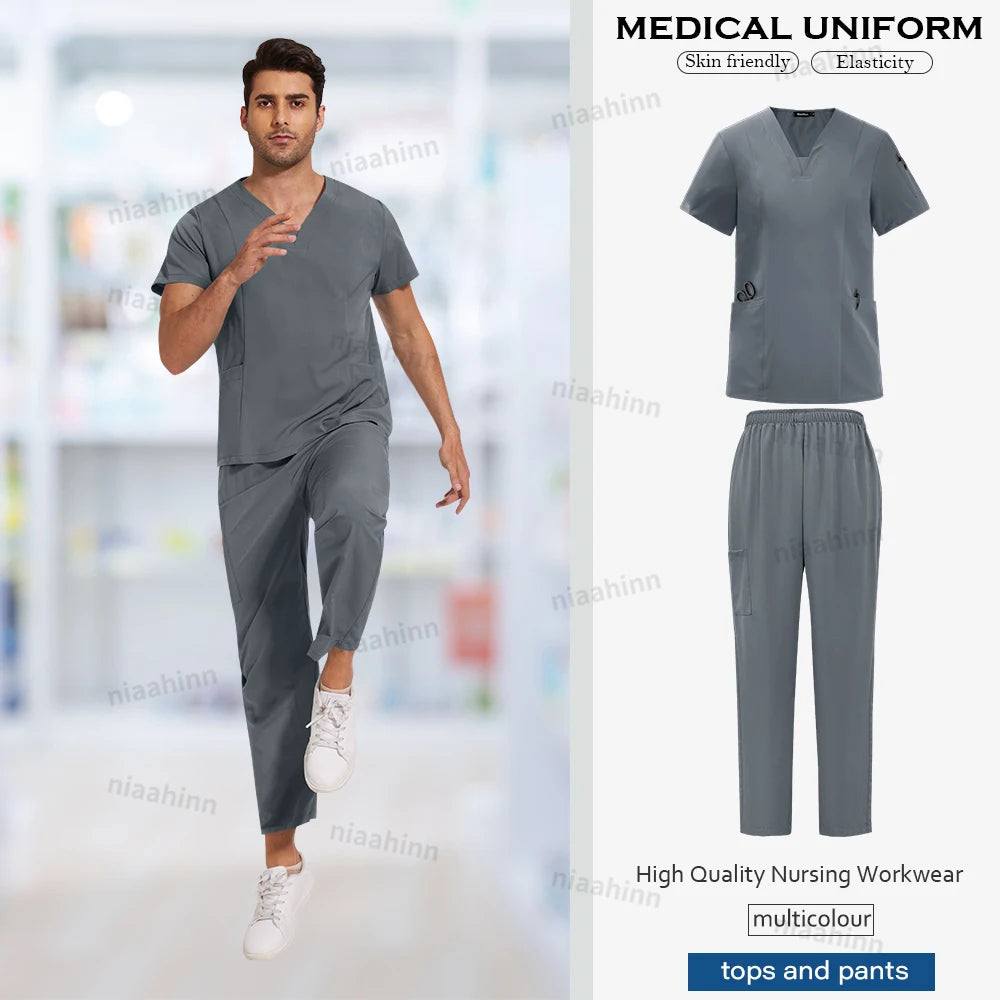 Scrubs Uniforms Sets Healthcare Unisex Surgical Uniforms