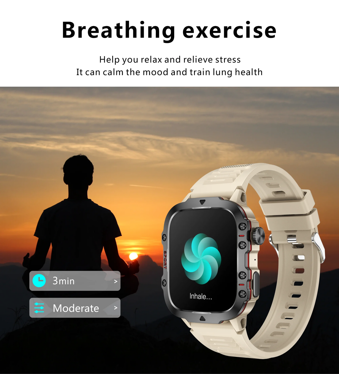 Original Men Smart Watch Bluetooth Call Fitness Clock 3ATM IP68 Swim Waterproof Sports Smartwatch