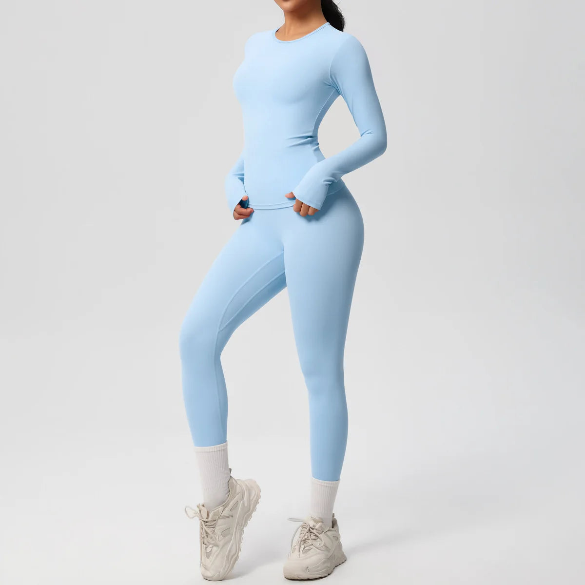 Long Sleeve Fitness Dry Fit Breathable High Elastic Sports Crop Tops