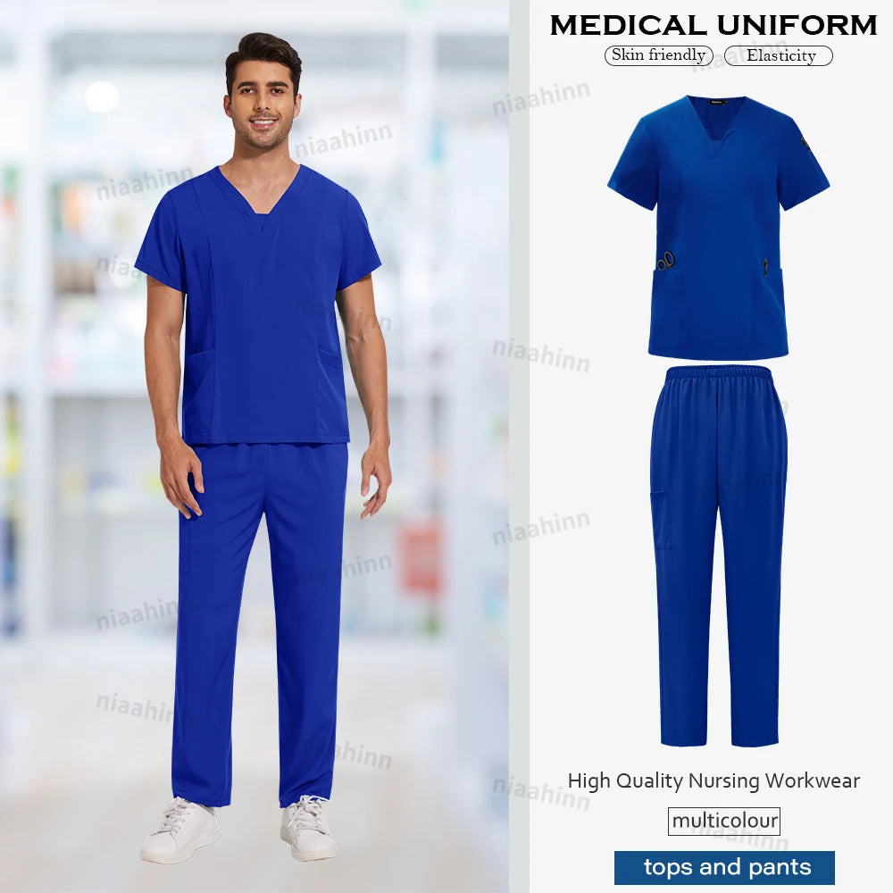 Scrubs Uniforms Sets Healthcare Unisex Surgical Uniforms