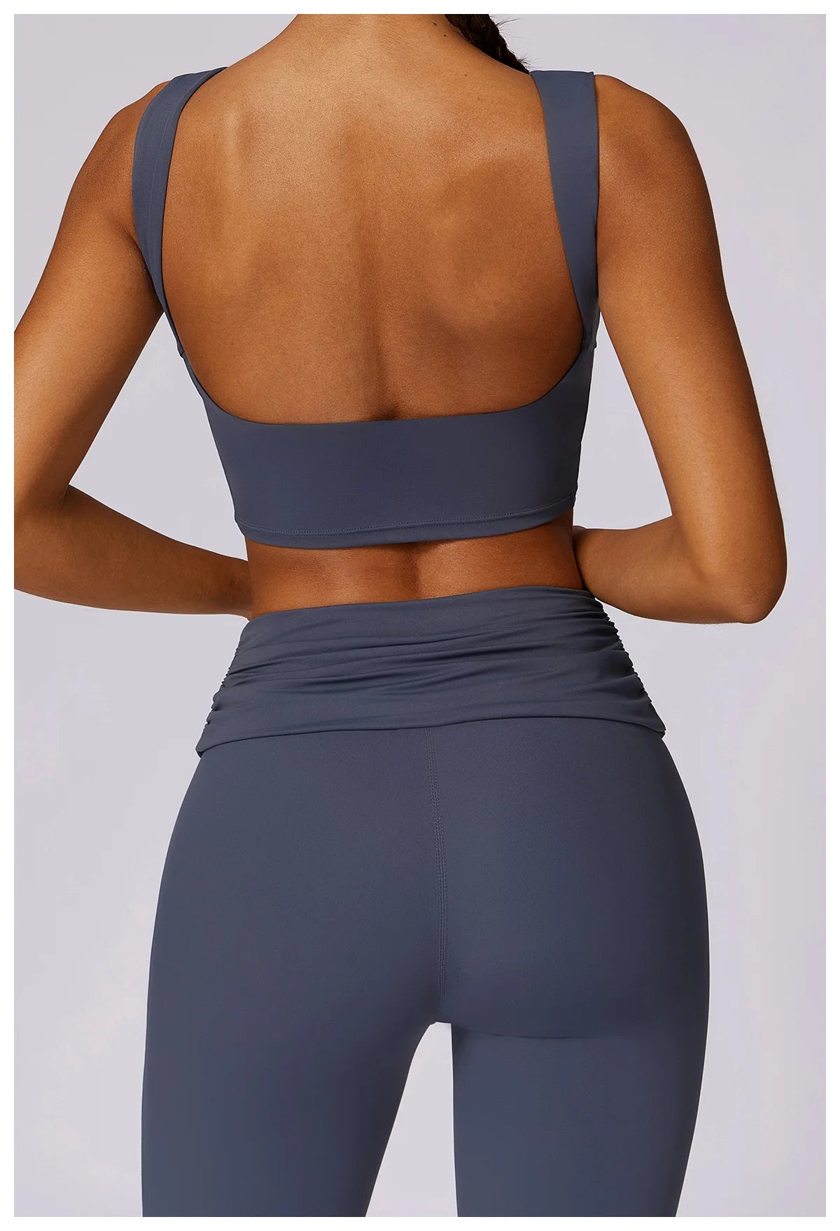 Sports Bra Open Back Yoga Breathable Slim Fit Tank Top With Removable Pads