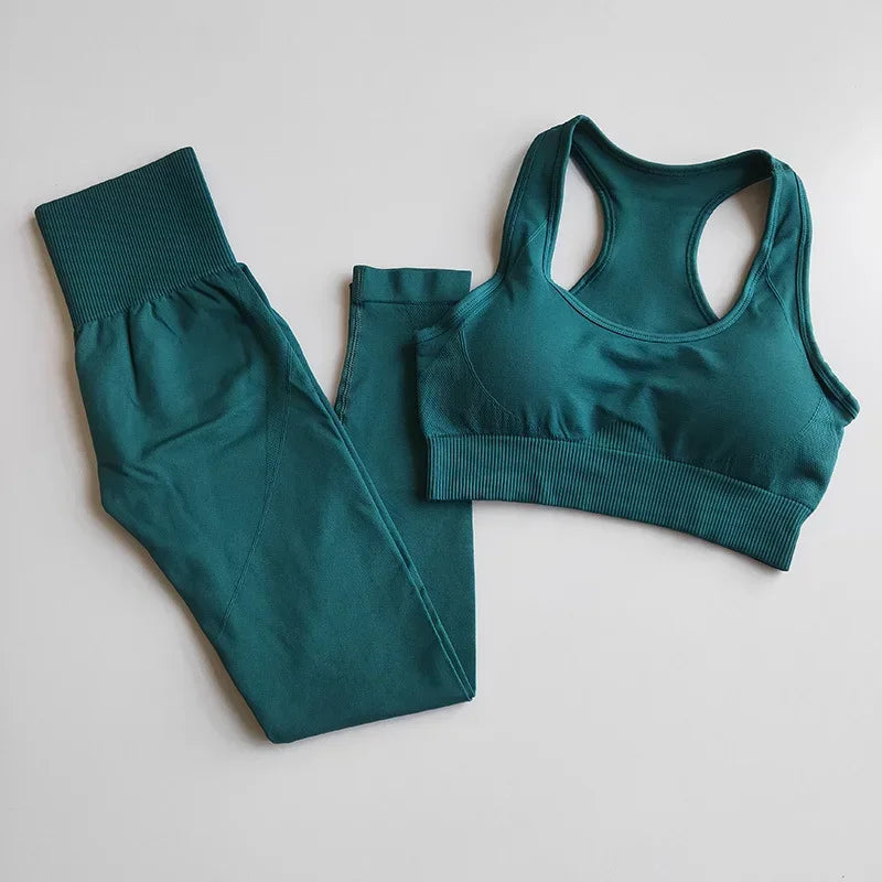 Seamless Yoga Sports Bra and Leggings