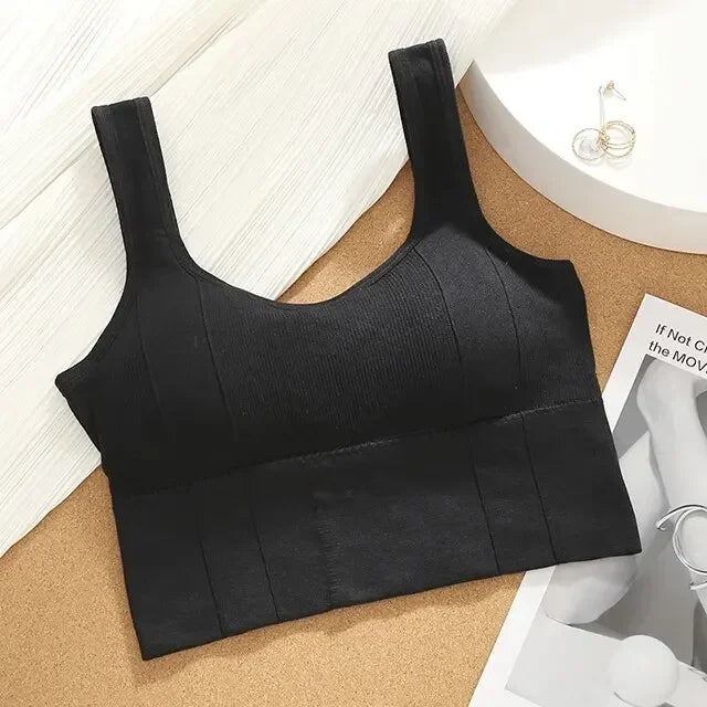 Breathable Anti-Sweat Fitness Top Seamless Yoga Bra Shockproof Crop Top Push Up Sport Bra
