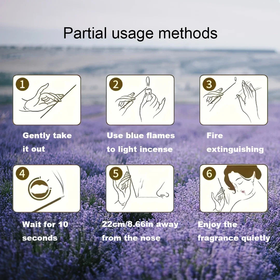 Lavender Aromatherapy Wood Sticks, 8.66 Inches,