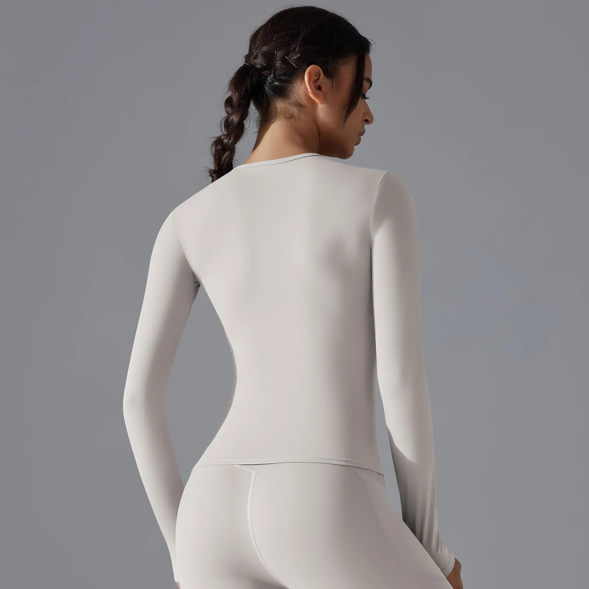 Long Sleeve Fitness Workout Breathable High Elastic Sports Top