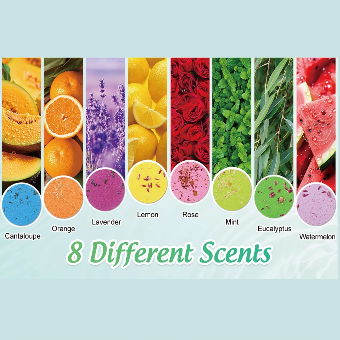 8pcs Lavender Scented Bath Bombs Balls for Relaxation and Skin Care