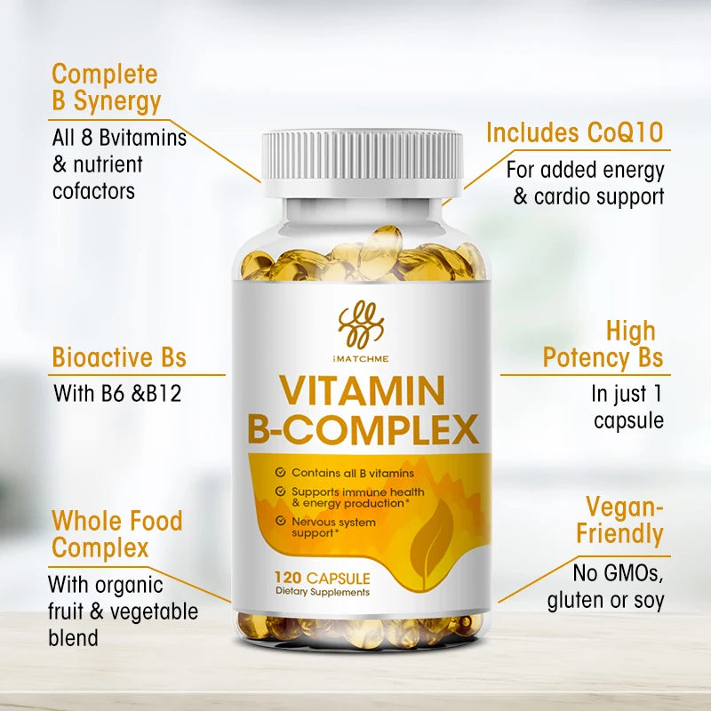 Vitamin B Capsule VB B1 B2 B3 B5 B6 B7 B9 B12