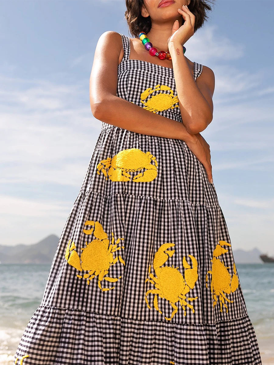 Spaghetti Strap Maxi Dress V-Neck Sleeveless