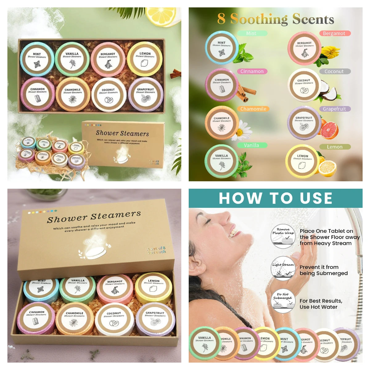 8PCS Bomb Bath Salt Gift Box Moisturizing Body Care