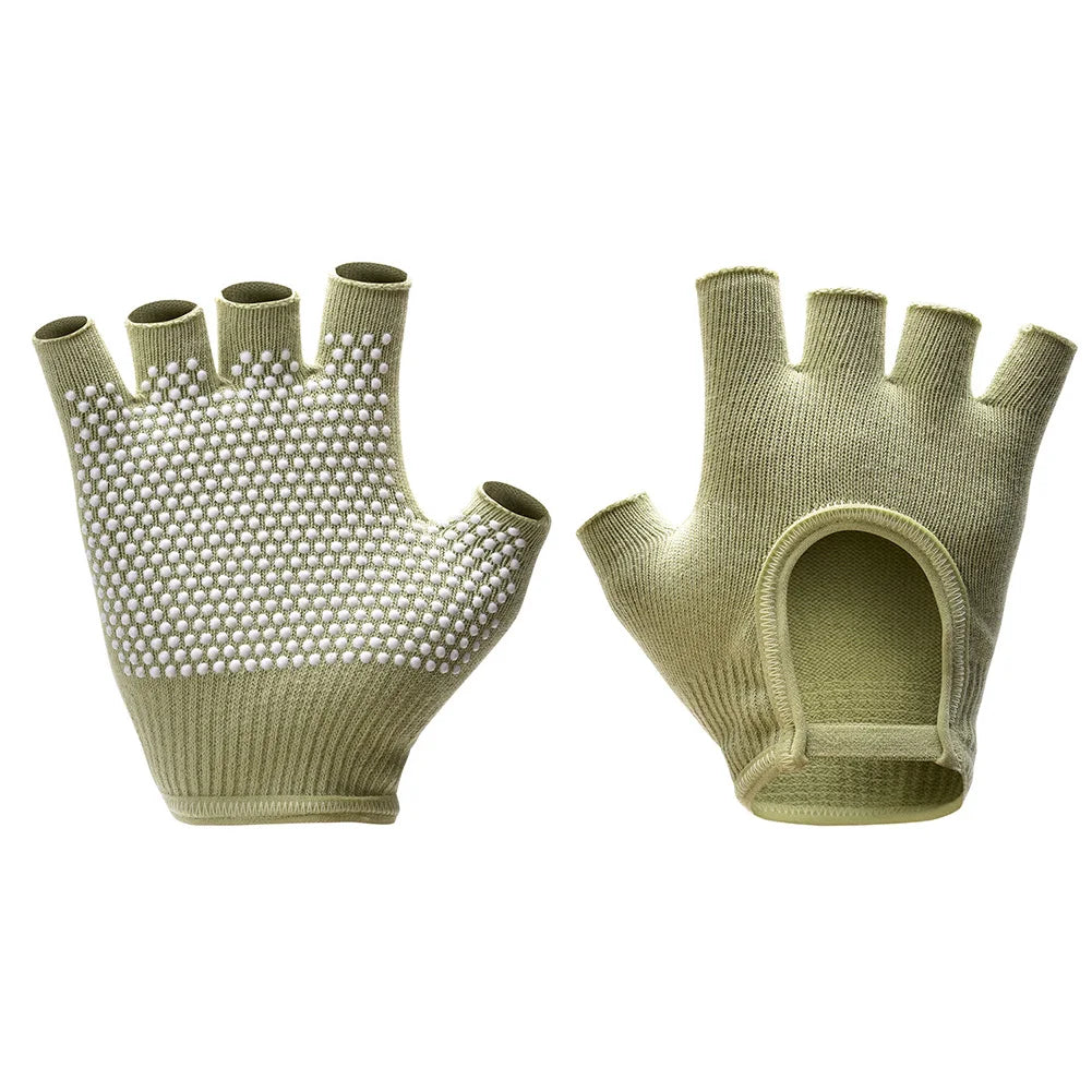 1Pair Half Finger Yoga Gloves, Cycling Gloves