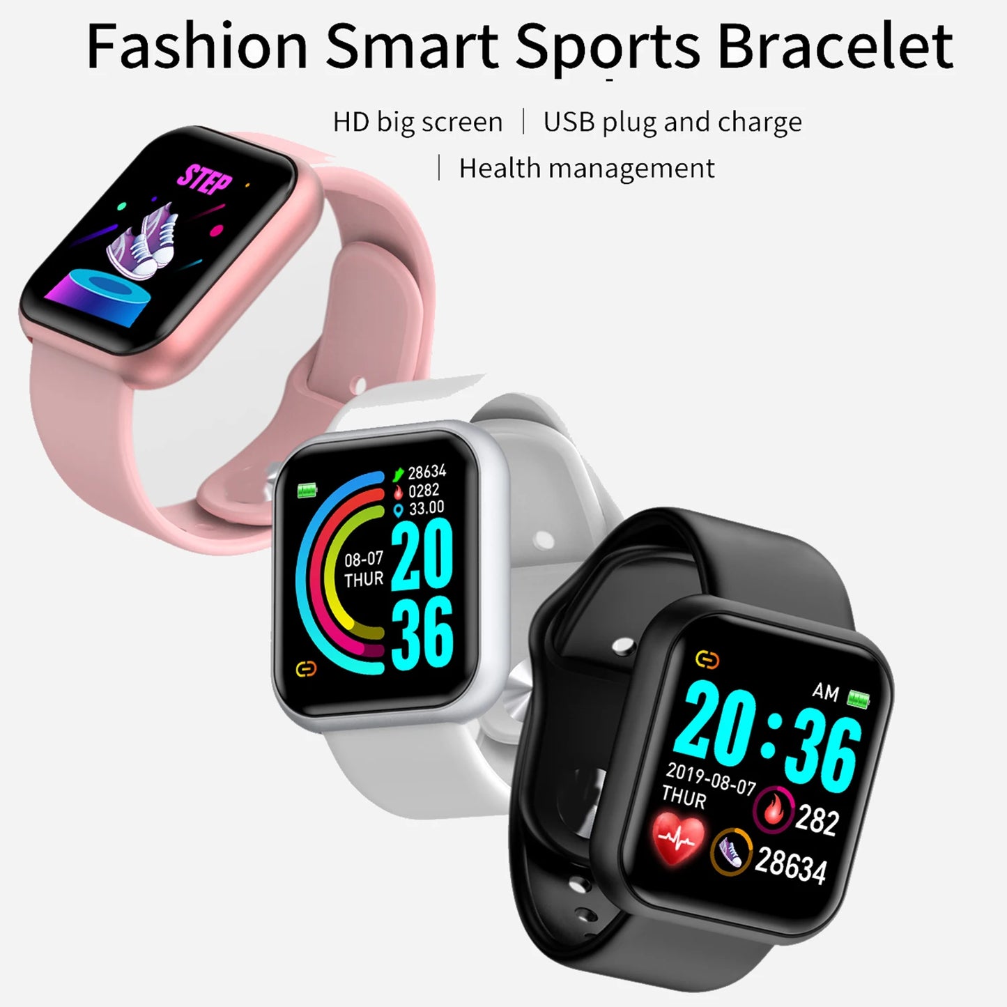 Fitness Tracker Smartwatch Women Watches Bracelet