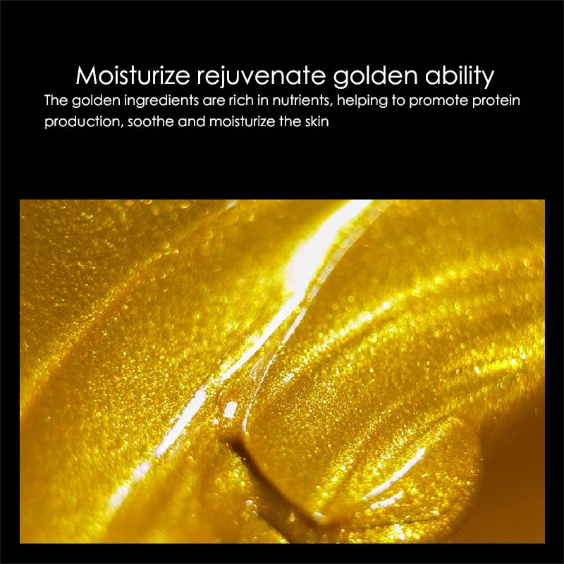 10pcs 24K Gold Hyaluronic Acid Face Mask Firming Moisturizing