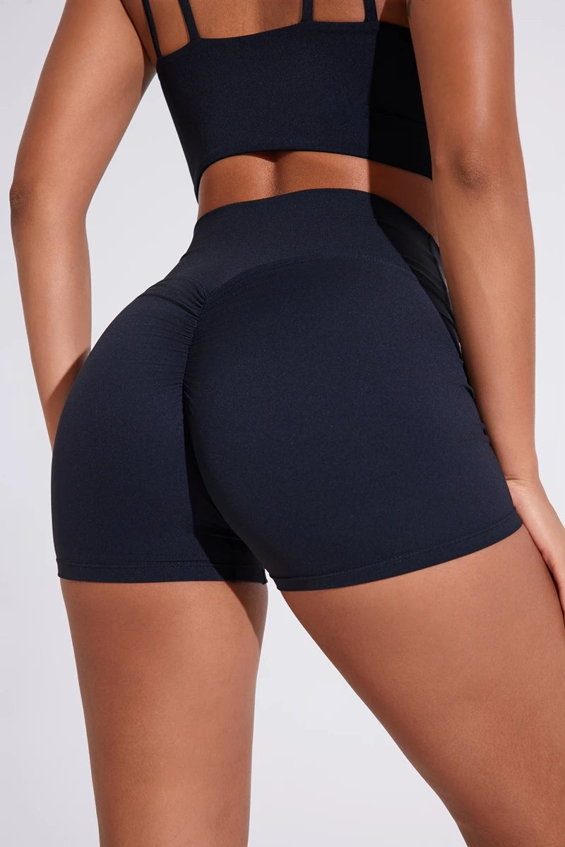 Women's sports shorts high elasticity tight fitting high waist and buttocks