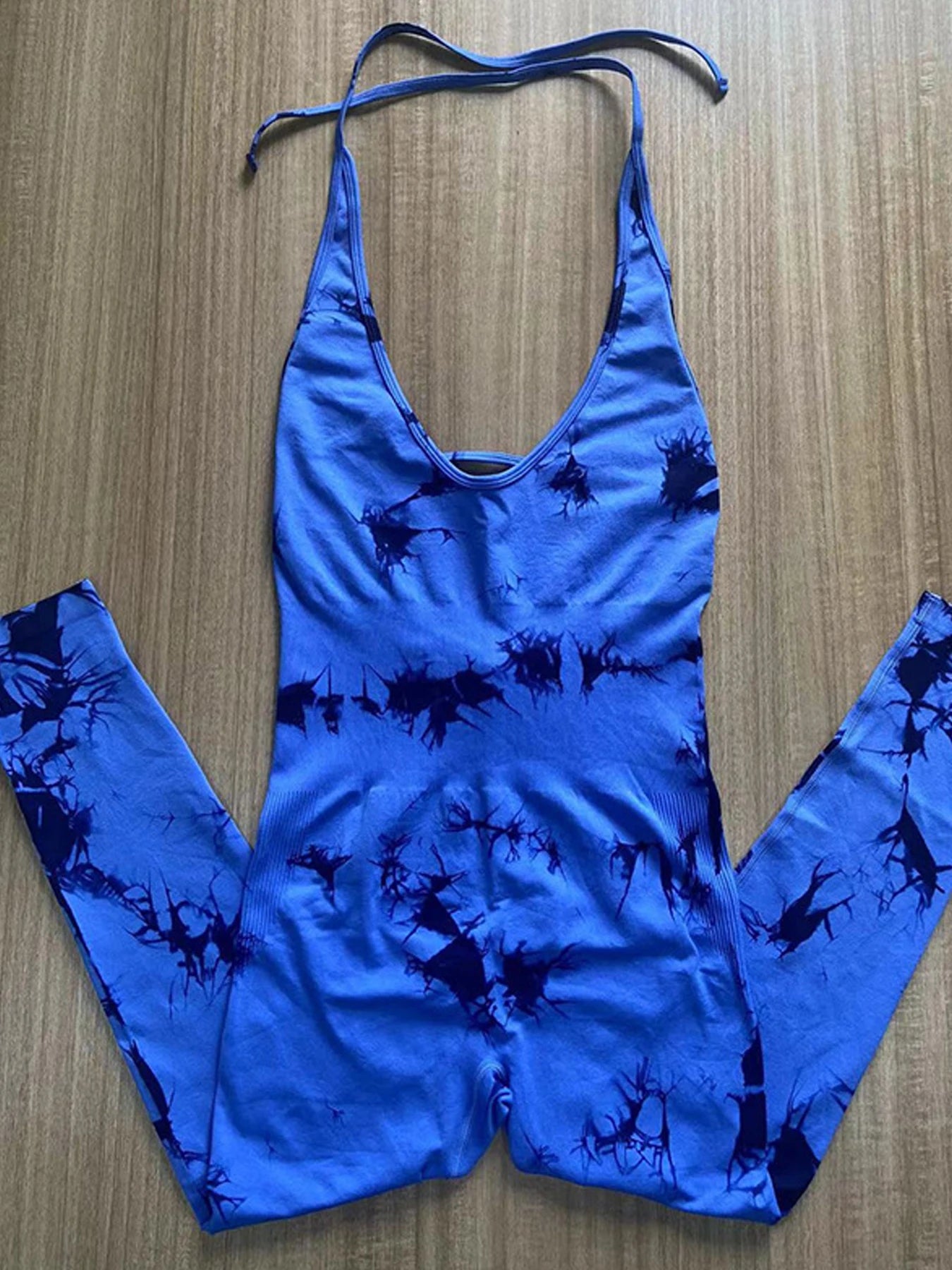 Women's Tie Dye Seamless Workout Jumpsuits