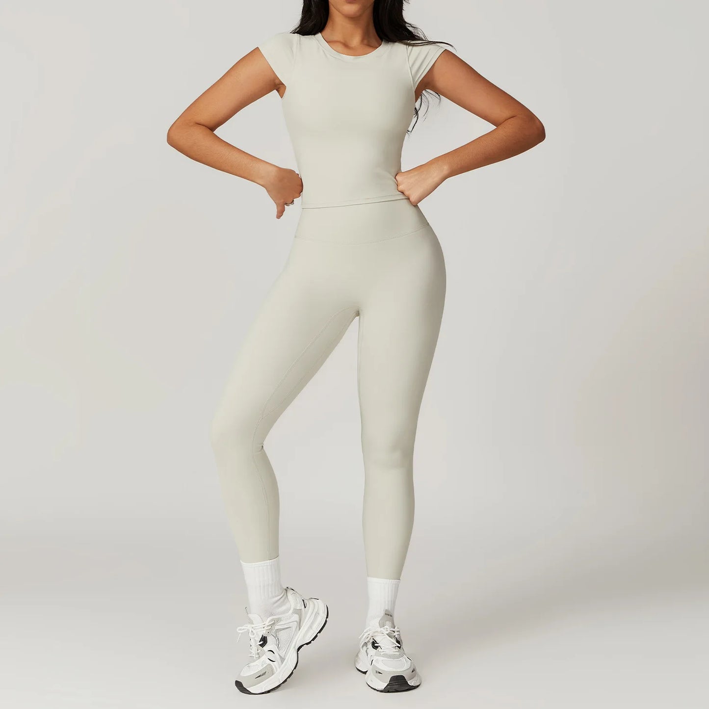 Yoga Sets 2 piece Seamless Leggings Tank Shorts Suit