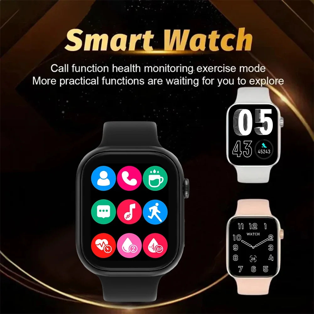 Smartwatch For Men and Women Android IOS Phone 1.73" Screen Bluetooth Call Blood Oxygen Pressure Monitoring Smart Watch Women