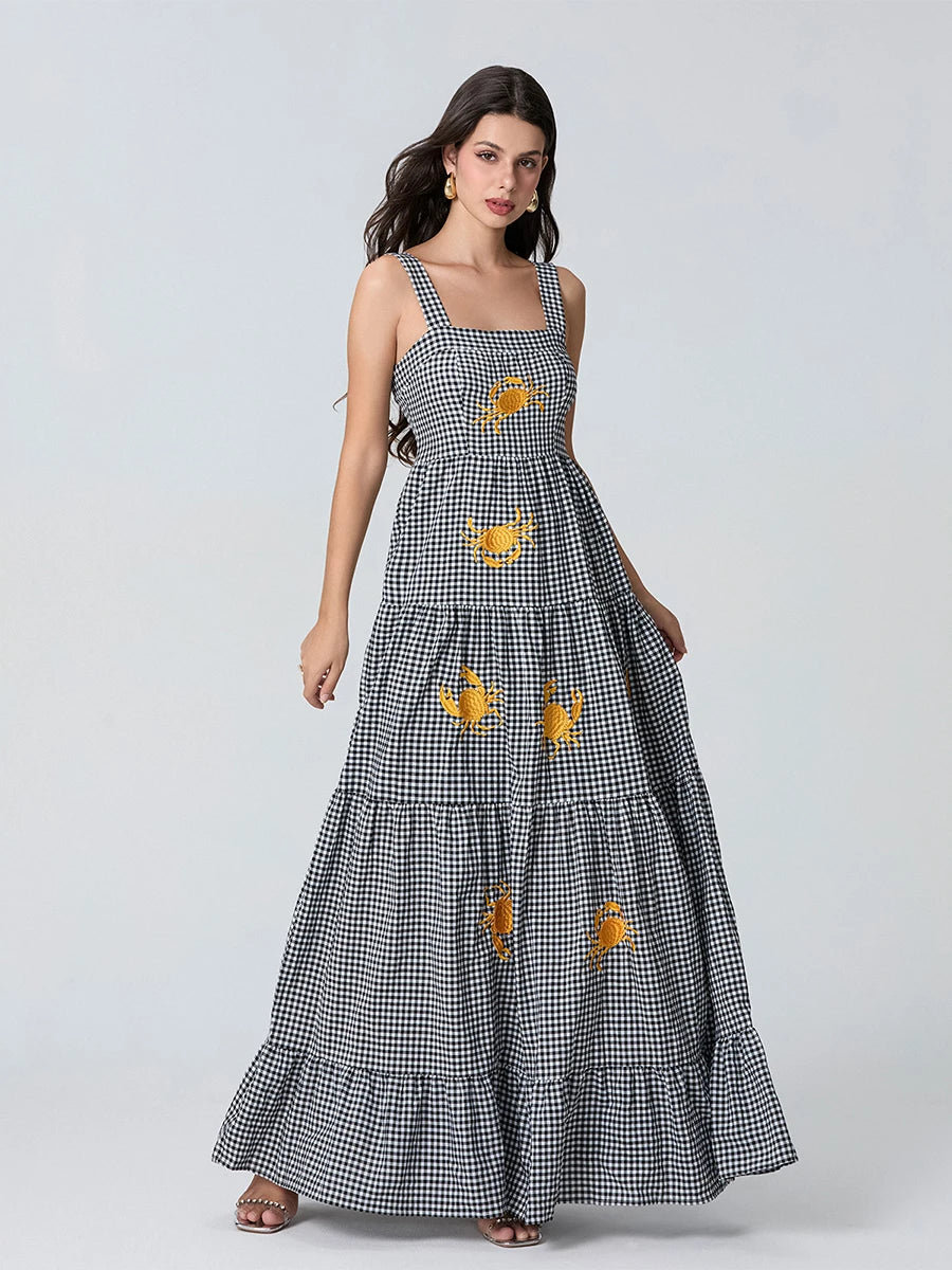 Spaghetti Strap Maxi Dress V-Neck Sleeveless