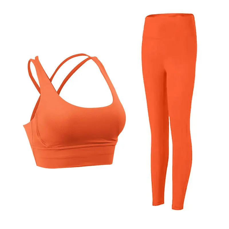 2 Piece Yoga Push Up Sports Bra Leggings Suit