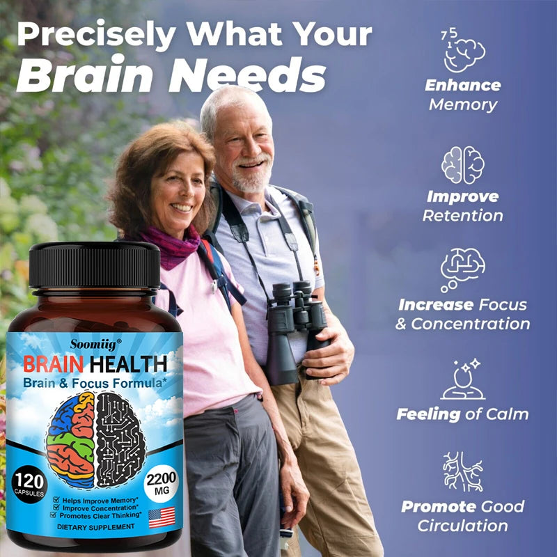 2200 mg Brain Booster with Vitamin B6, B12 supplement