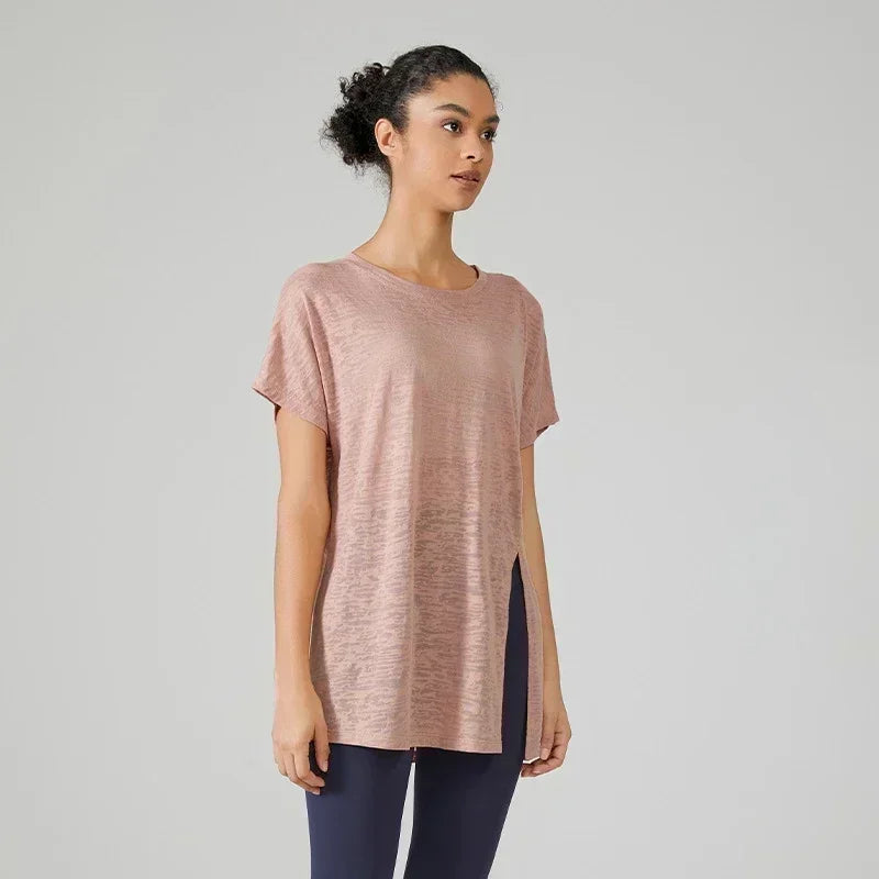 Yoga Shirts & Blouses. Short Sleeve Workout Sporty Woman Top