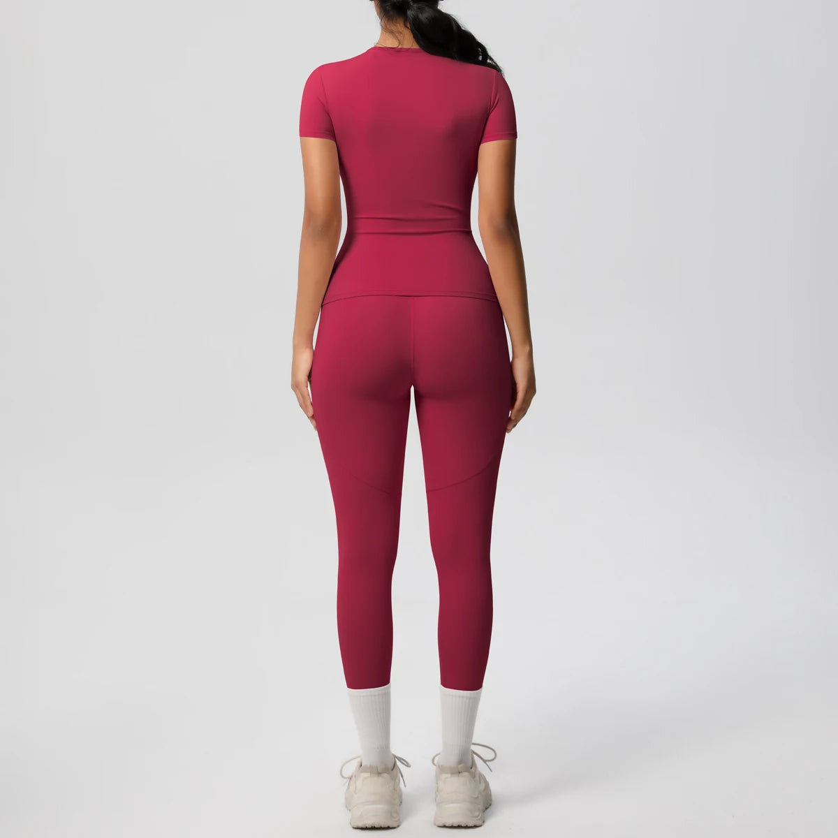 Women 2pcs Patchwork Sport Yoga Suit