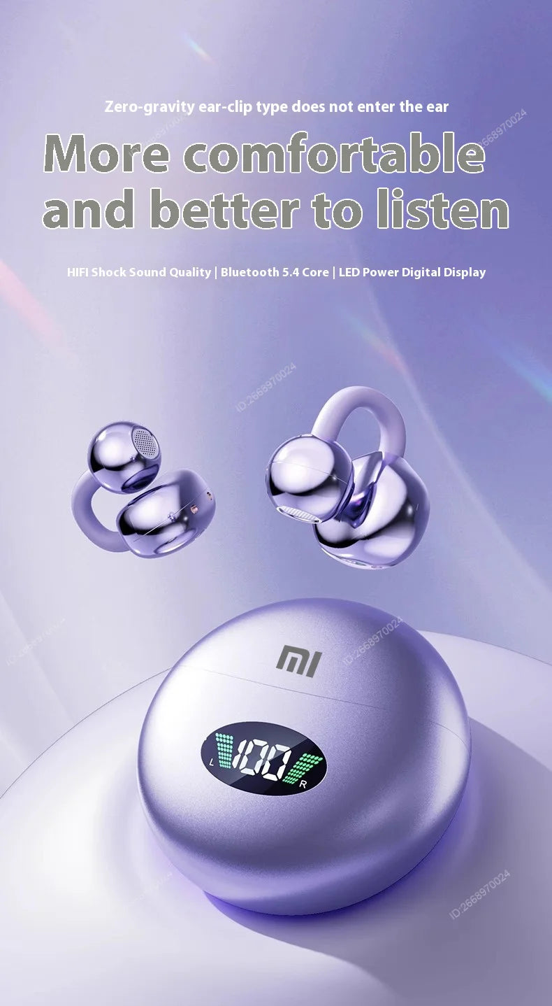 Wireless Bluetooth Clip-on Earphones