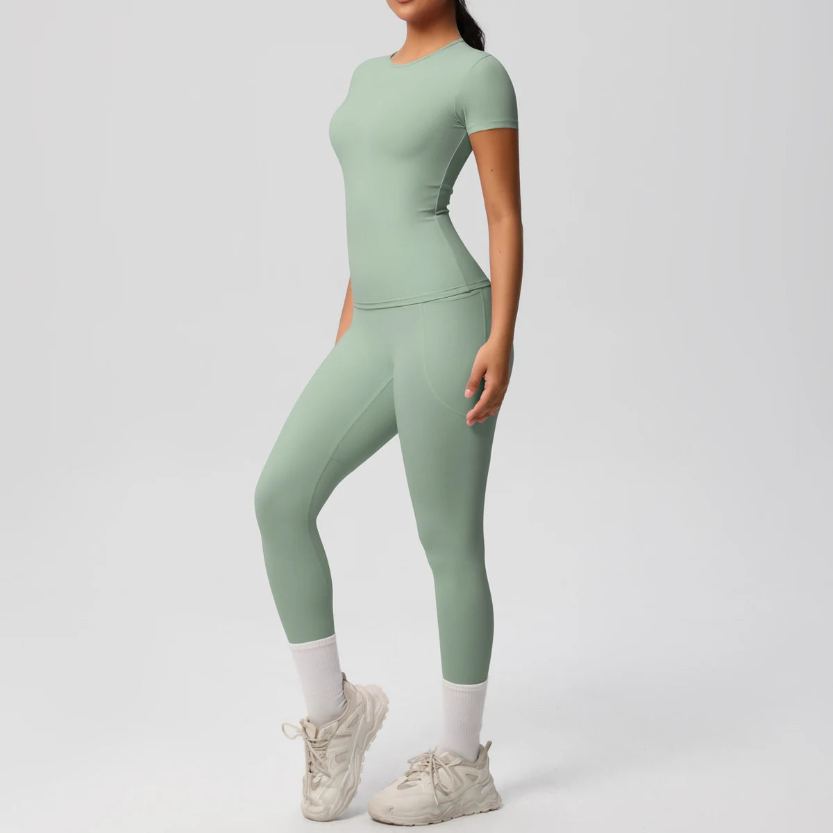 Women 2pcs Patchwork Sport Yoga Suit