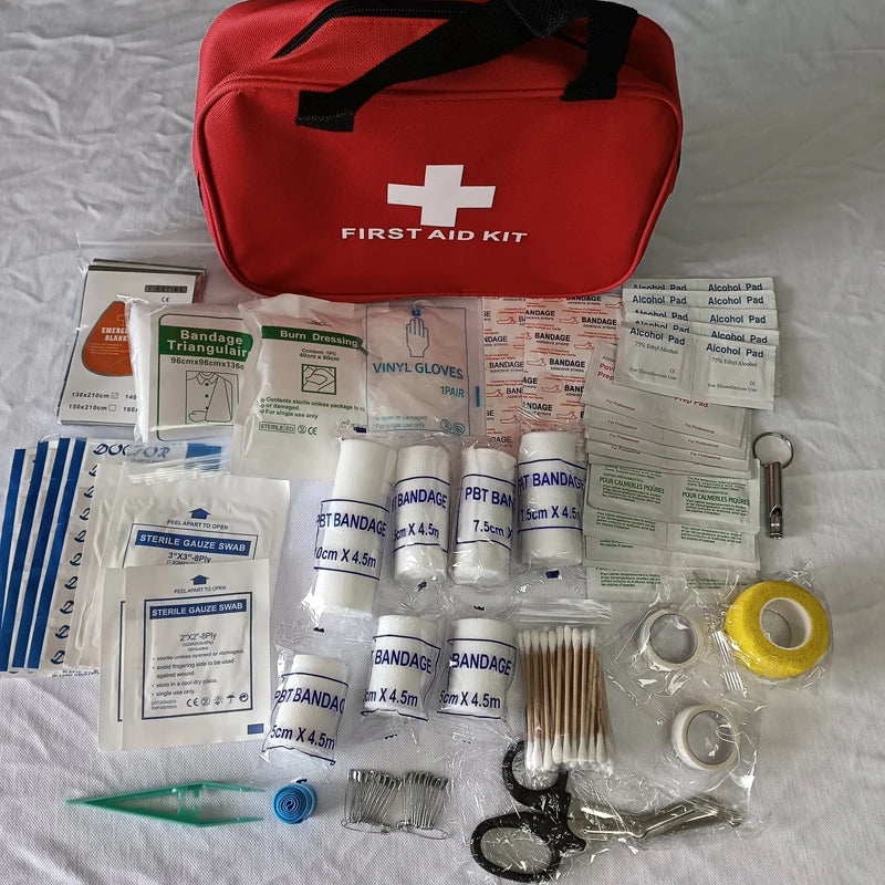 184pcs First Aid Kit, Multi-purpose Emergency Medical Supplies