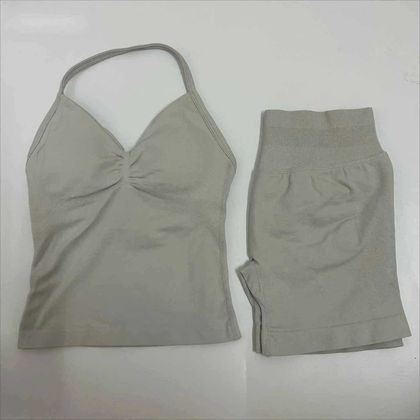 Yoga 2-piece Lace-up Tops and Shorts