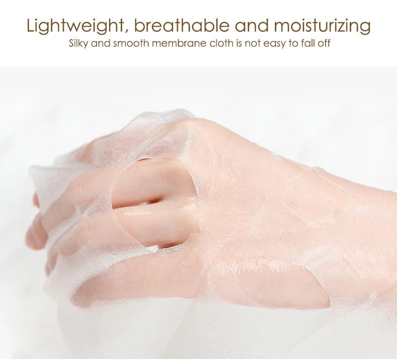 10pcs 24K Gold Hyaluronic Acid Face Mask Firming Moisturizing