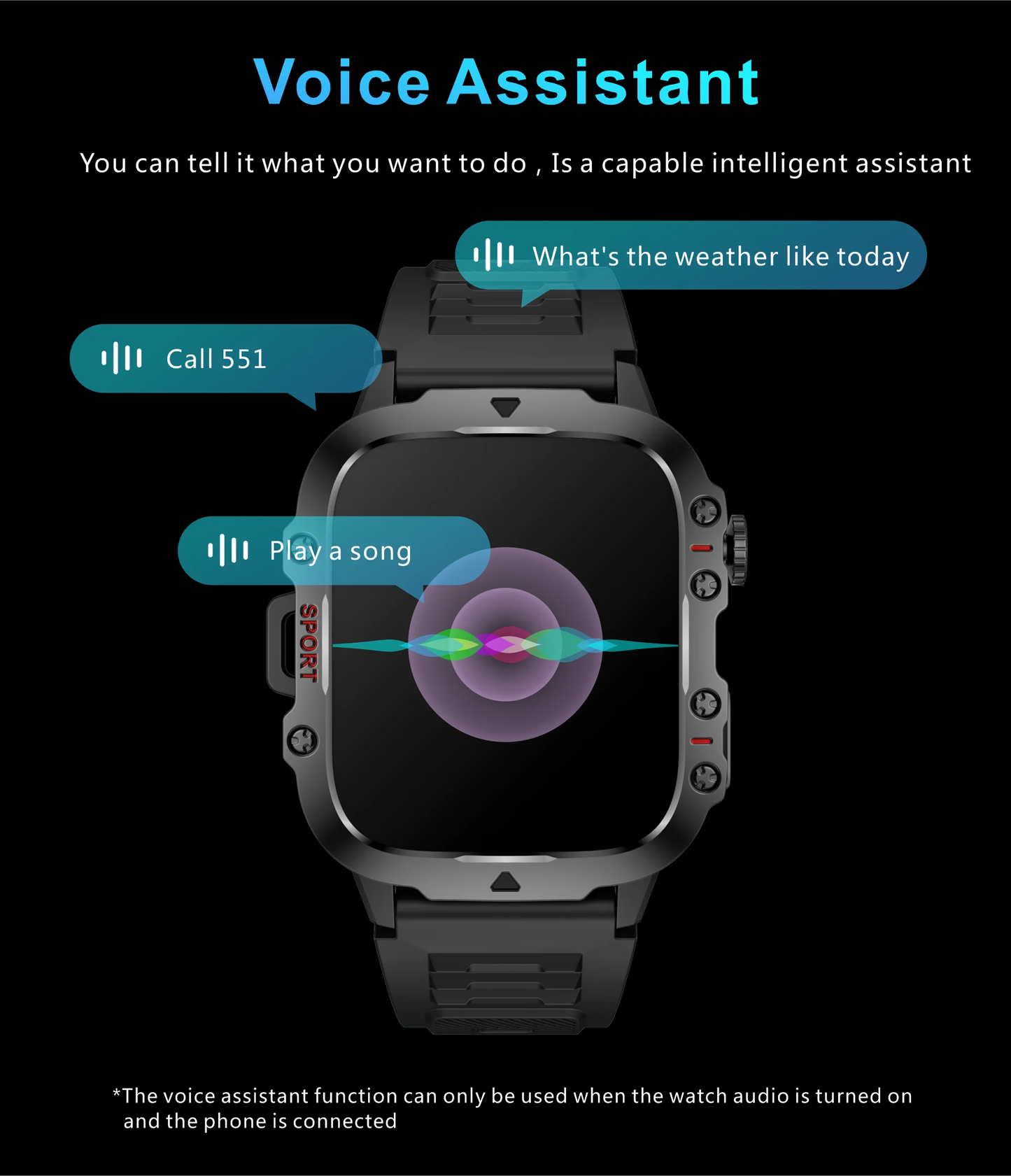 Original Men Smart Watch Bluetooth Call Fitness Clock 3ATM IP68 Swim Waterproof Sports Smartwatch