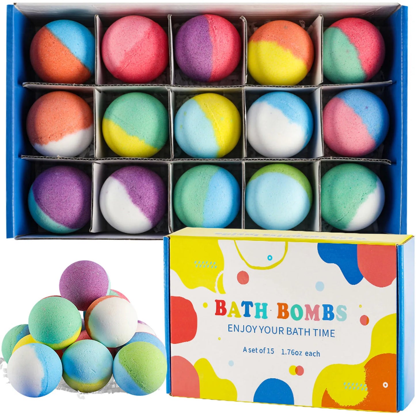 , 24 Pack Kids Bath Bombs Gift Set