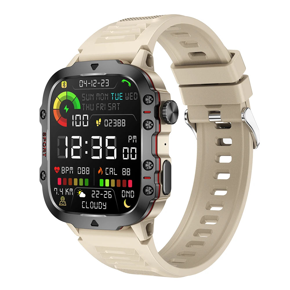 Original Men Smart Watch Bluetooth Call Fitness Clock 3ATM IP68 Swim Waterproof Sports Smartwatch