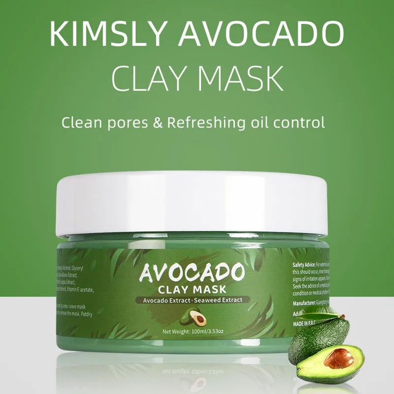 Green Tea Rose Avocado Facial Mask Clay Mud Masks